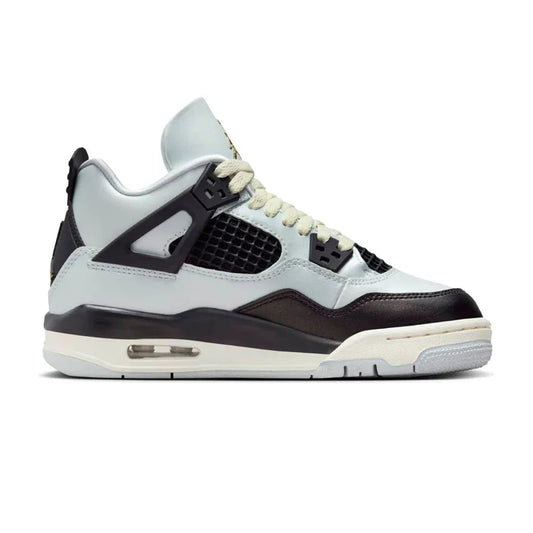 Jordan 4 Retro Platinum Gold (GS) — 3 UK — Side View