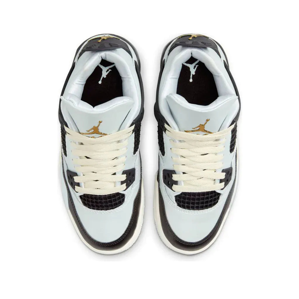 Jordan 4 Retro Platinum Gold (GS) — 3 UK — Top View