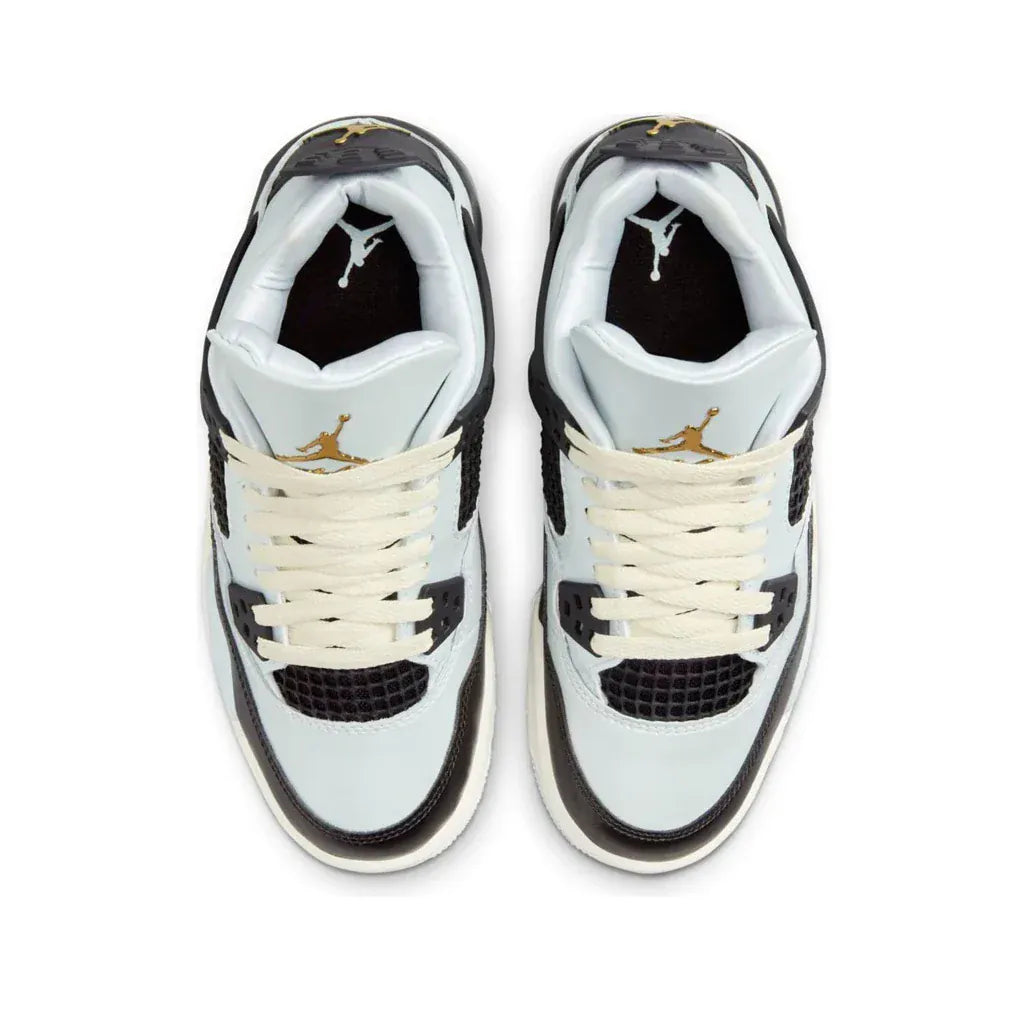 Jordan 4 Retro Platinum Gold (GS) — 3 UK — Top View