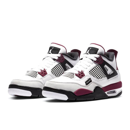 Paris Saint-Germain x Air Jordan 4 Retro GS 'Bordeaux' — UK 13.5 | EU 32 | US 1Y — Side View