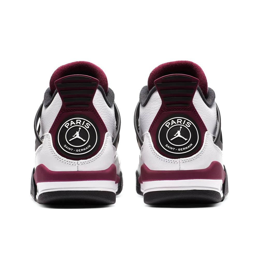 Paris Saint-Germain x Air Jordan 4 Retro GS 'Bordeaux' — UK 13.5 | EU 32 | US 1Y — Back View