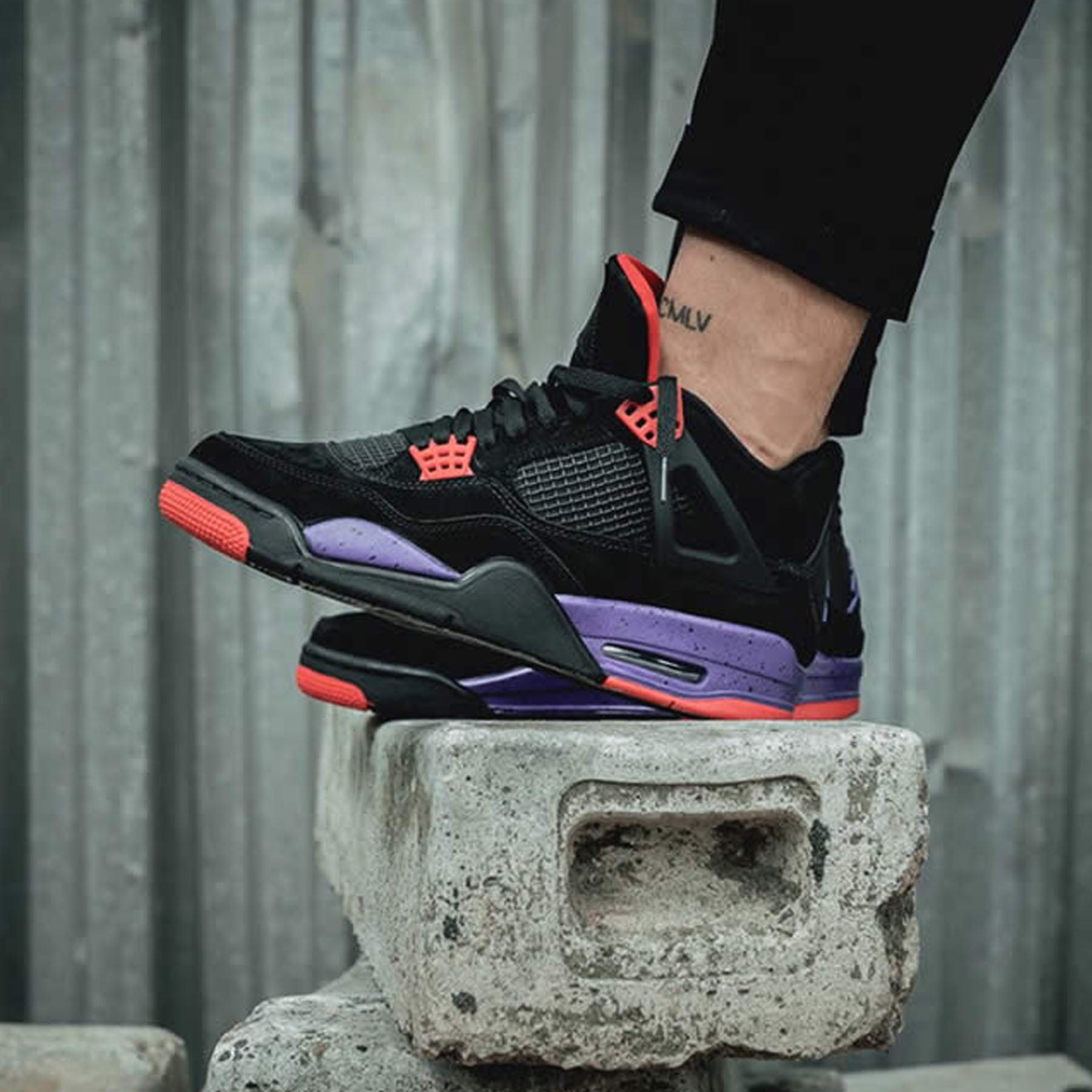 Air Jordan 4 Retro NRG 'Raptors - Drake Signature' — UK 3 | EU 35.5 | US 3.5 — Lifestyle View