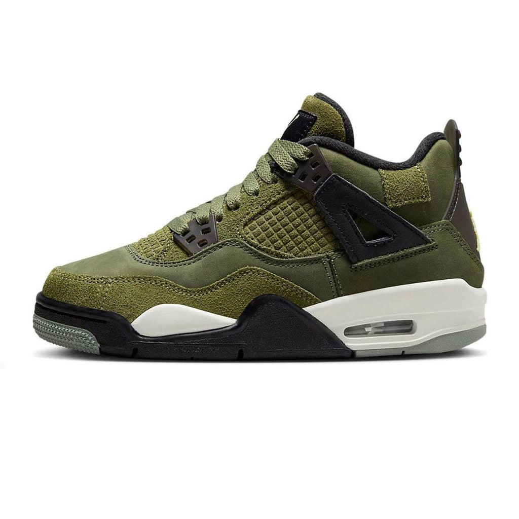 Air Jordan 4 Retro SE GS 'Craft Olive' — 3 UK — Front View