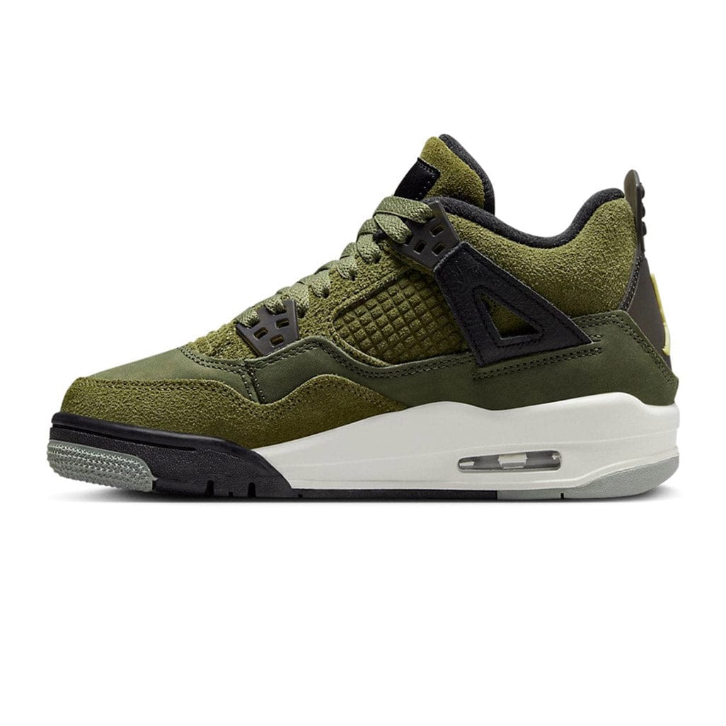 Air Jordan 4 Retro SE GS 'Craft Olive' — 3 UK — Side View