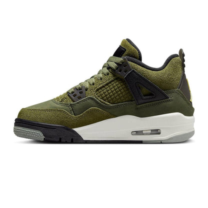 Air Jordan 4 Retro SE GS 'Craft Olive' — 3 UK — Side View