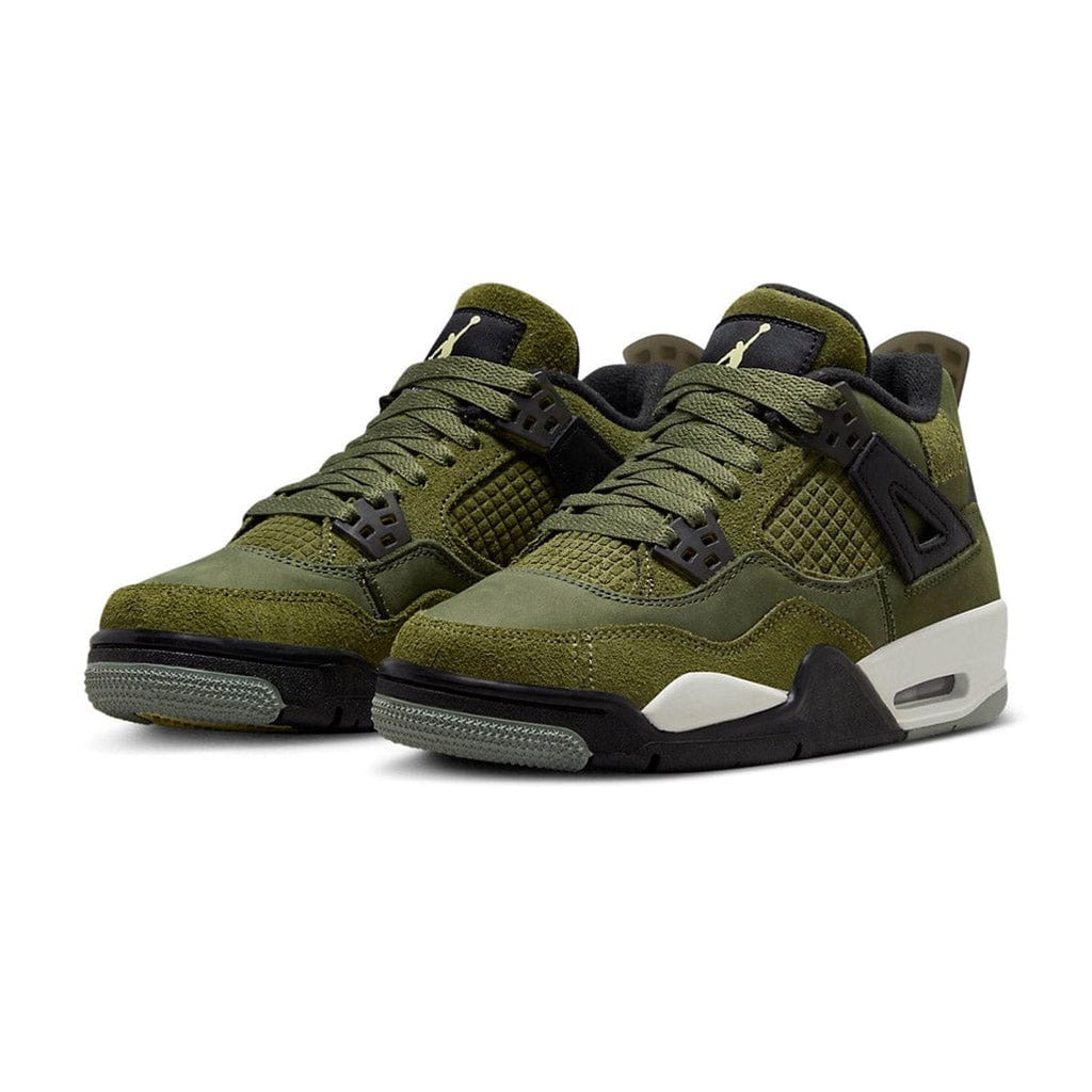 Air Jordan 4 Retro SE GS 'Craft Olive' — 3 UK — Back View