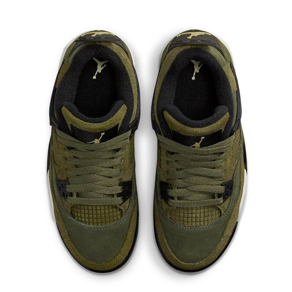 Air Jordan 4 Retro SE GS 'Craft Olive' — 3 UK — Top View