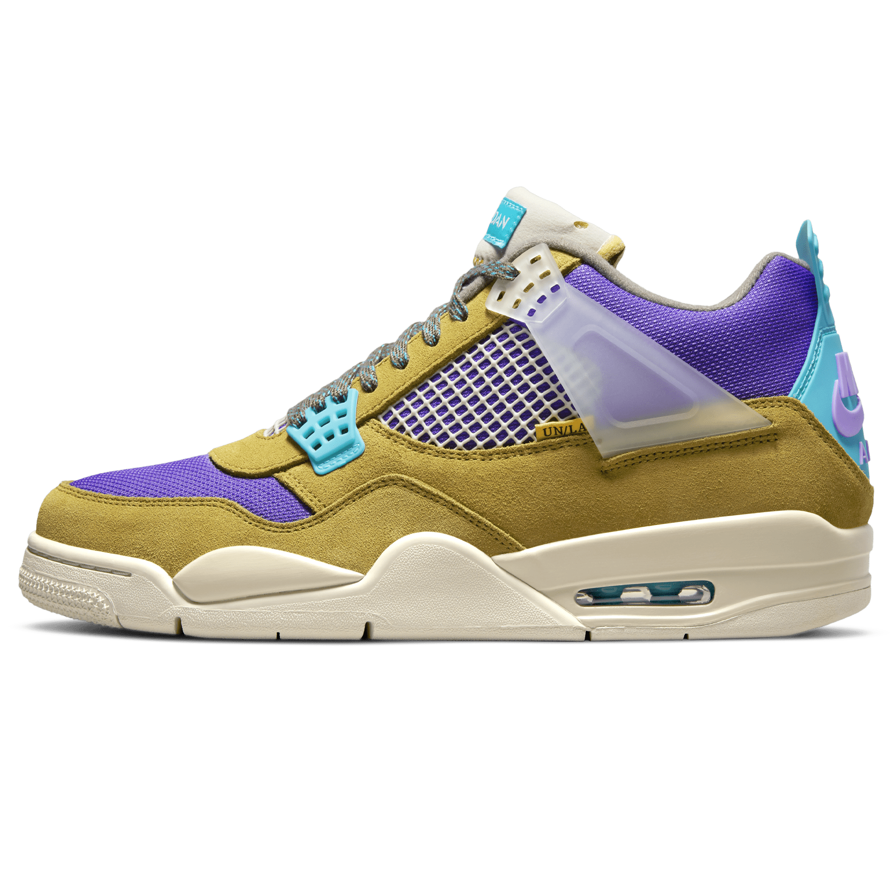 Union LA x Air Jordan 4 Retro ‘Desert Moss’ — UK 3 | EU 35.5 | US 3.5 — Front View