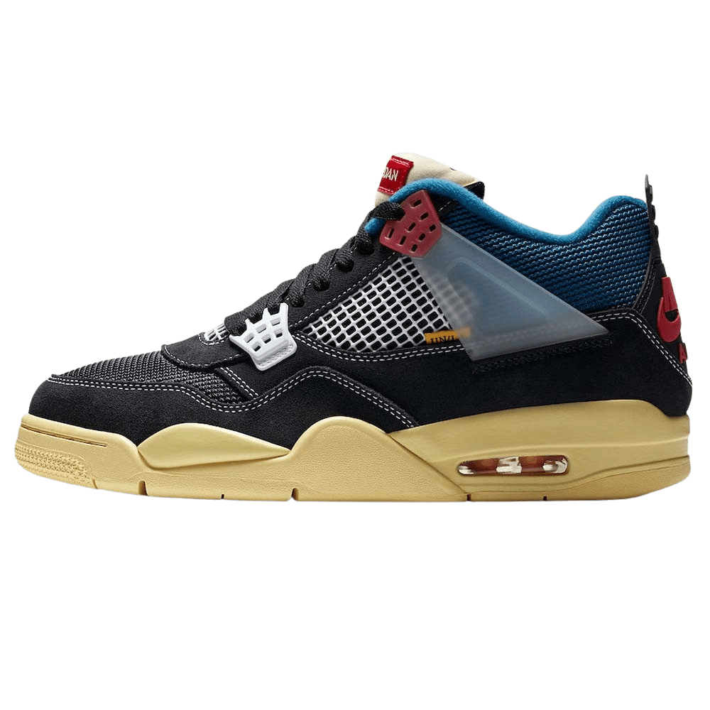 Union LA x Air Jordan 4 Retro 'Off Noir' — UK 3 | EU 35.5 | US 3.5 — Front View