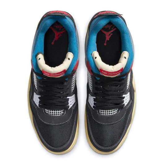Union LA x Air Jordan 4 Retro 'Off Noir' — UK 3 | EU 35.5 | US 3.5 — Side View