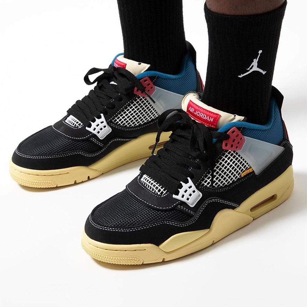 Union LA x Air Jordan 4 Retro 'Off Noir' — UK 3 | EU 35.5 | US 3.5 — Detail View