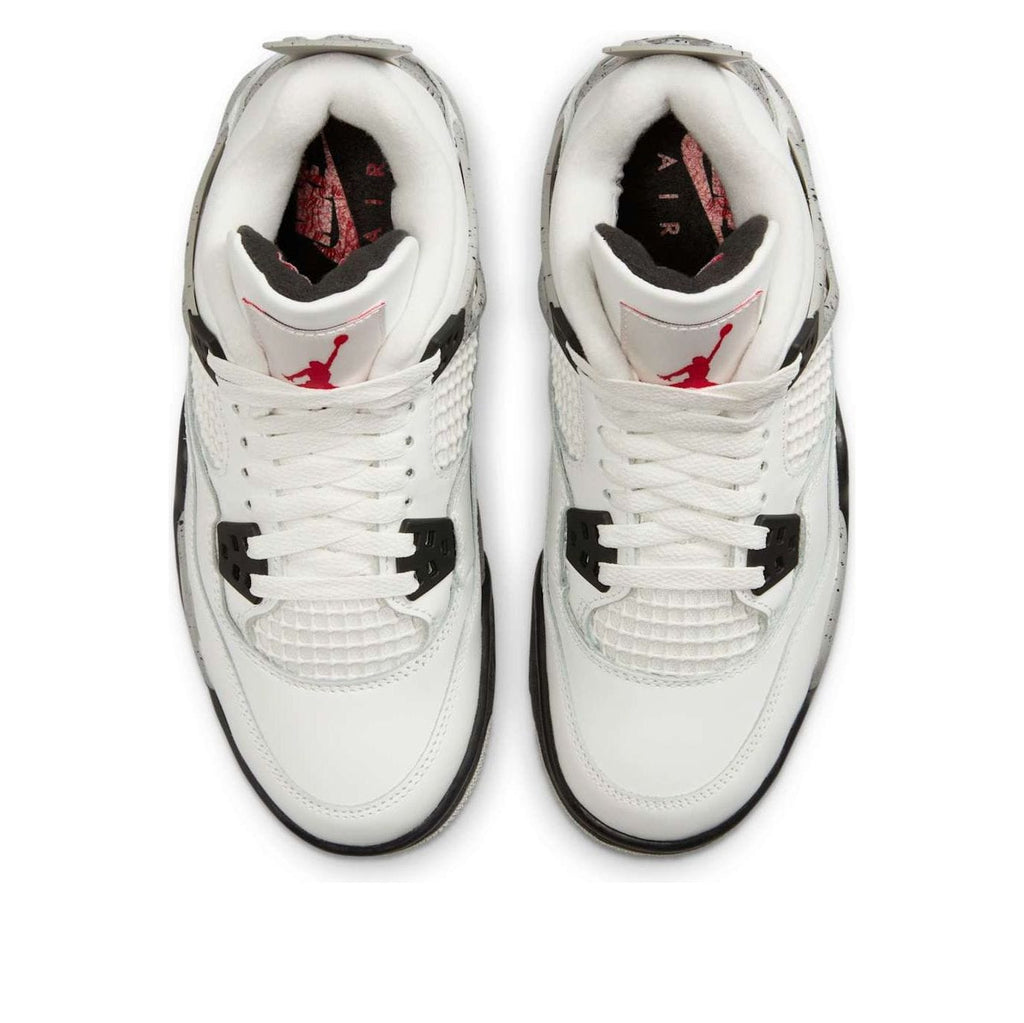 Jordan 4 Retro White Cement 2025 GS — 3 UK — Top View