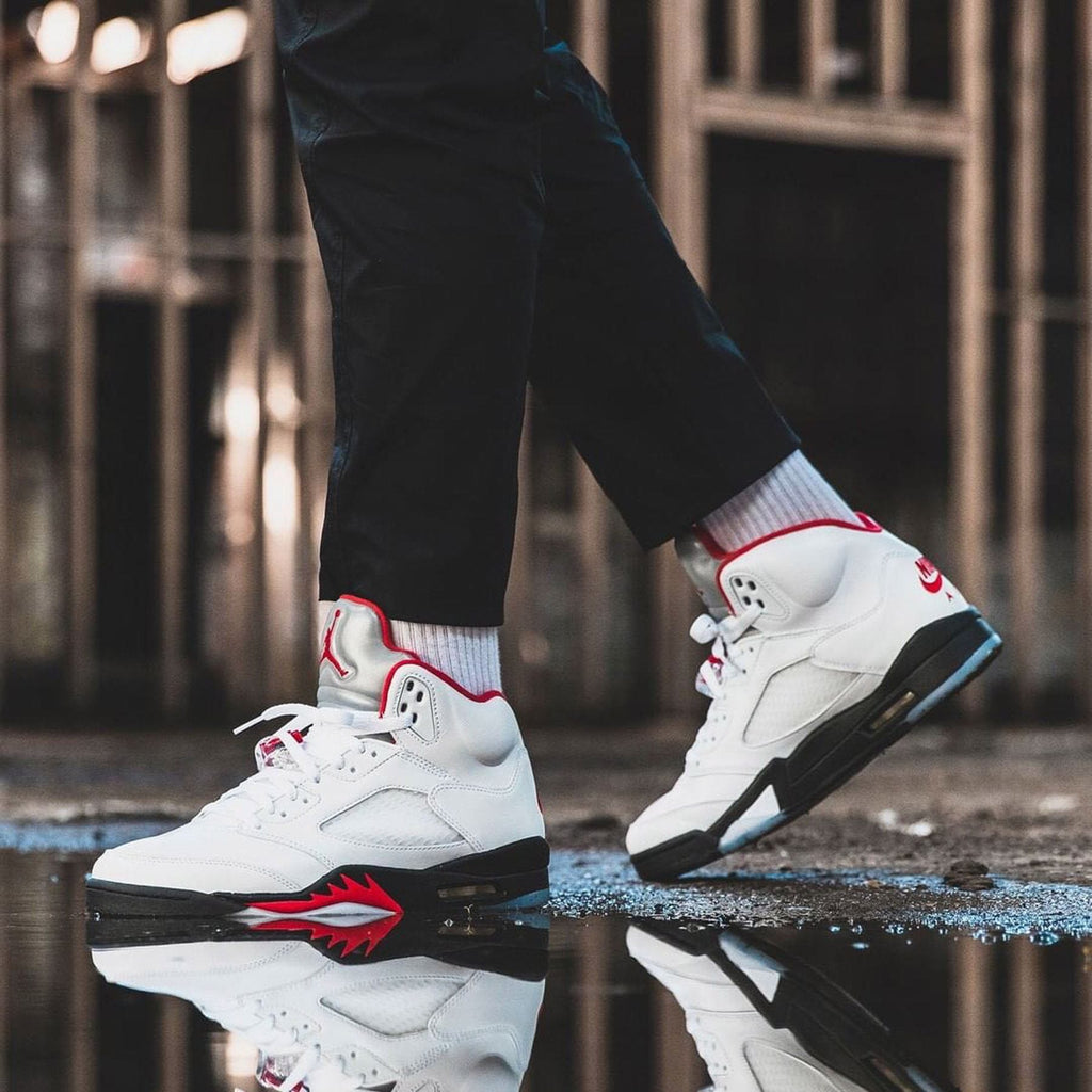 Air Jordan 5 Retro 'Fire Red' 2020 — UK 3 | EU 35.5 | US 3.5 — Lifestyle View