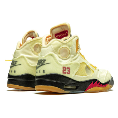 Off-White x Air Jordan 5 SP 'Sail' — UK 3 | EU 35.5 | US 3.5 — Back View