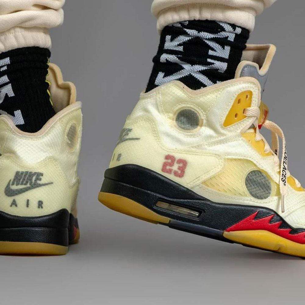 Off-White x Air Jordan 5 SP 'Sail' — UK 3 | EU 35.5 | US 3.5 — Alternate View 9