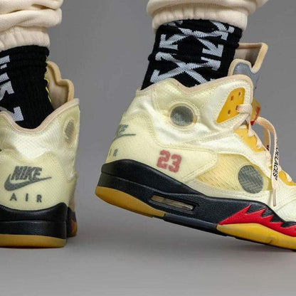 Off-White x Air Jordan 5 SP 'Sail' — UK 3 | EU 35.5 | US 3.5 — Alternate View 9