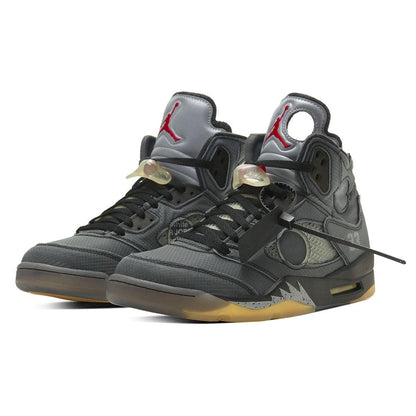 OFF-WHITE x Air Jordan 5 Retro SP 'Muslin' — UK 3 | EU 35.5 | US 3.5 — Side View