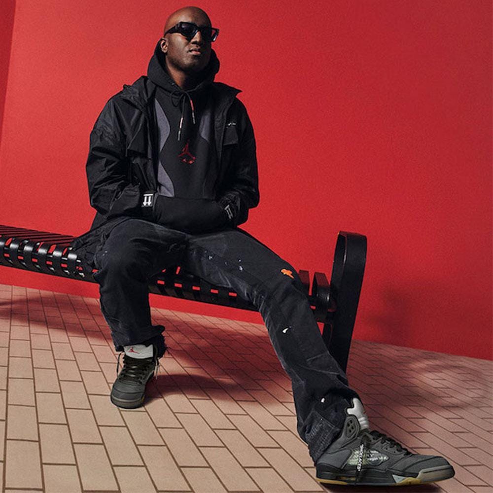 OFF-WHITE x Air Jordan 5 Retro SP 'Muslin' — UK 3 | EU 35.5 | US 3.5 — Lifestyle View