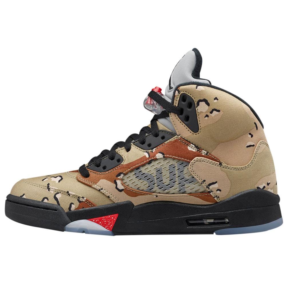 AIR JORDAN 5 RETRO SUPREME "SUPREME" CAMO — UK 3 | EU 35.5 | US 3.5 — Front View