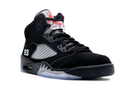 Air Jordan 5 Retro 'Black Metallic Silver' — UK 3 | EU 35.5 | US 3.5 — Top View