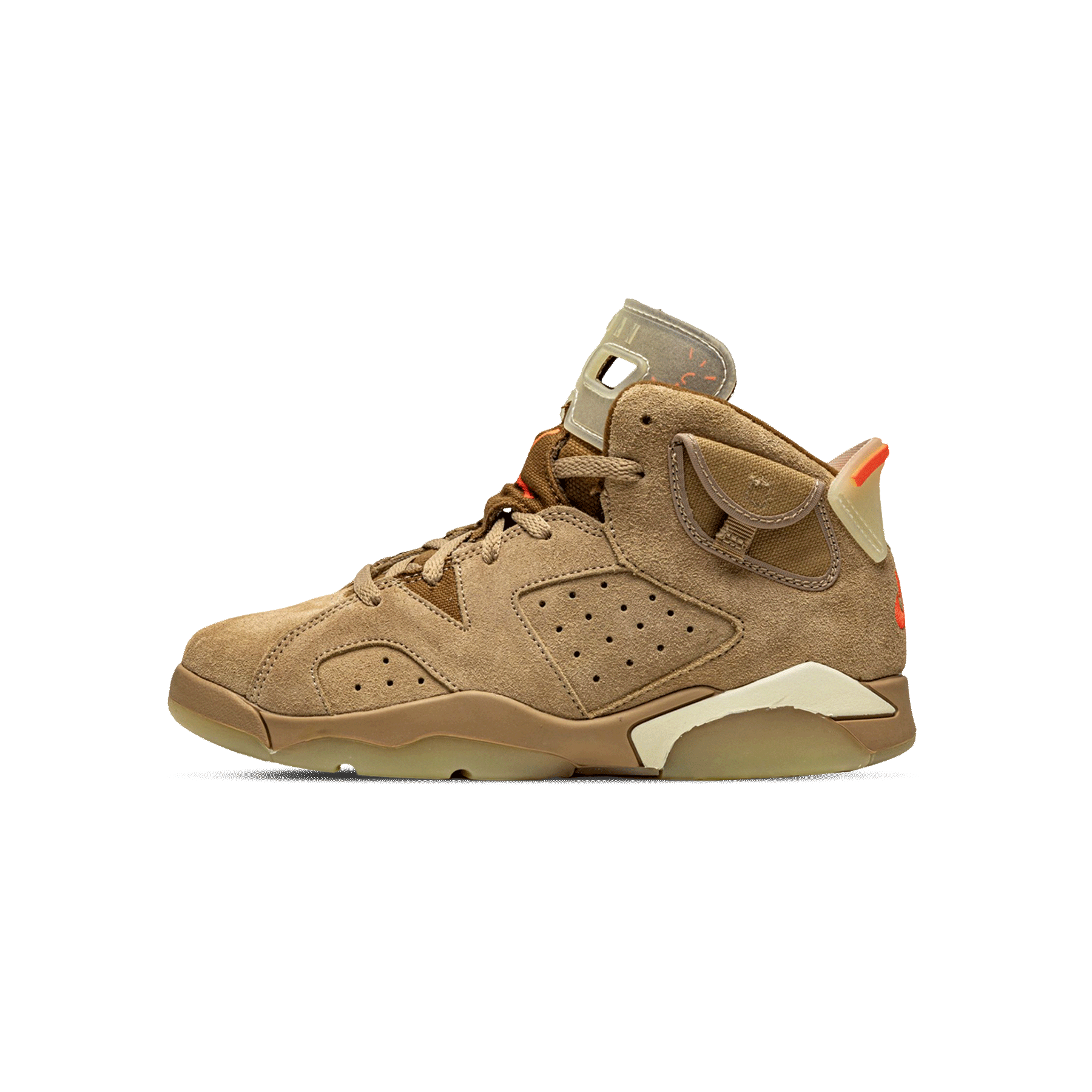 Travis Scott x Air Jordan 6 Retro PS 'British Khaki' — UK 10C | EU 27.5 | US 10.5C — Front View