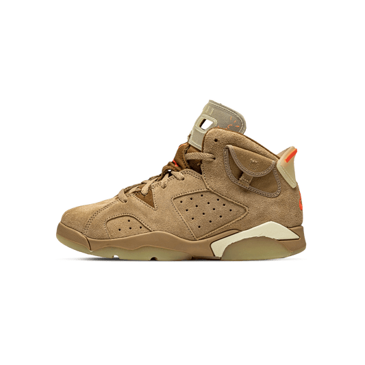 Travis Scott x Air Jordan 6 Retro PS 'British Khaki' — UK 10C | EU 27.5 | US 10.5C — Front View