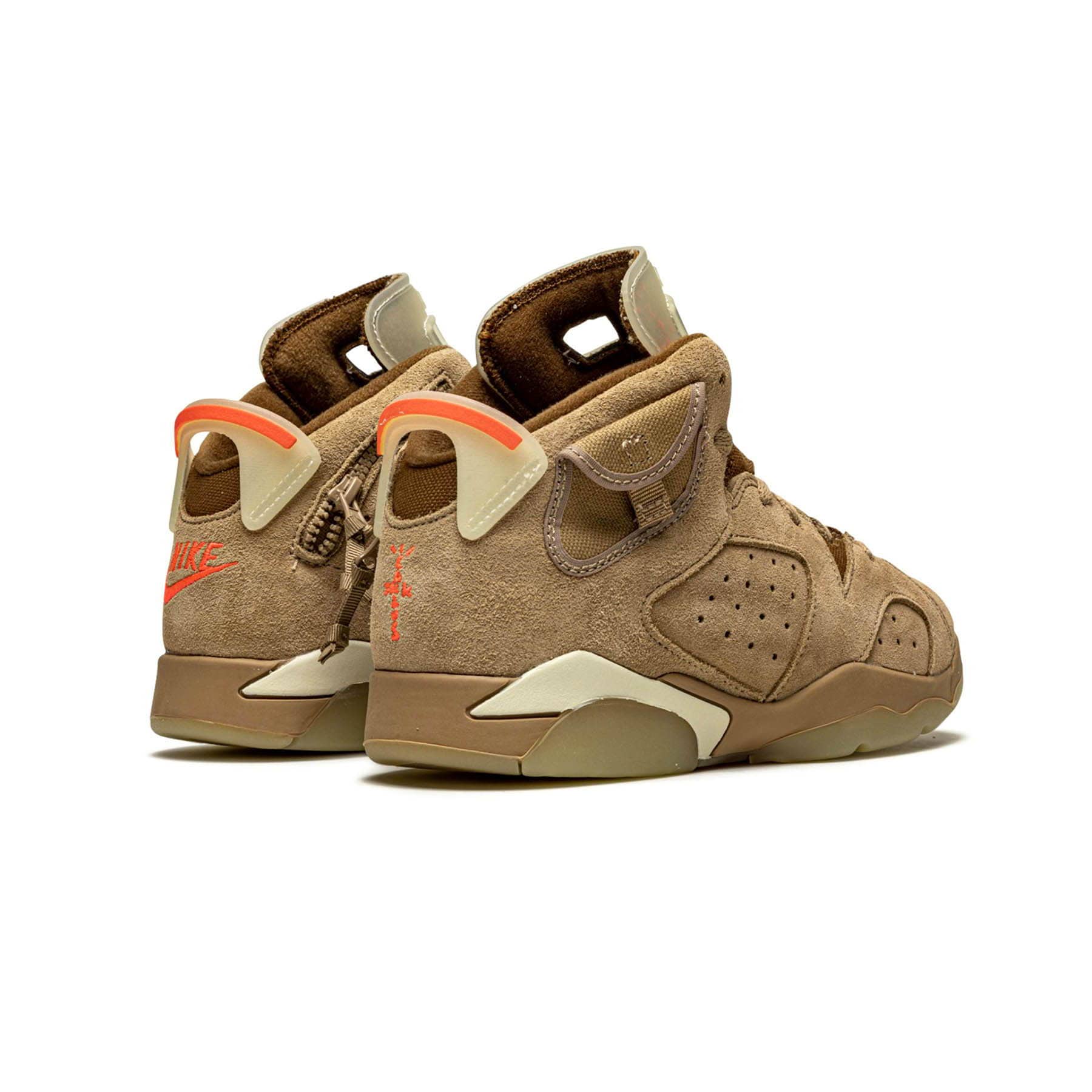 Travis Scott x Air Jordan 6 Retro PS 'British Khaki' — UK 10C | EU 27.5 | US 10.5C — Back View