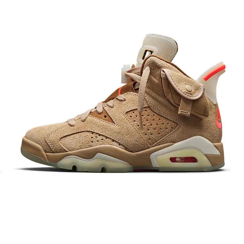Air Jordan 6 Retro Travis Scott British Khaki — 6 UK — Front View