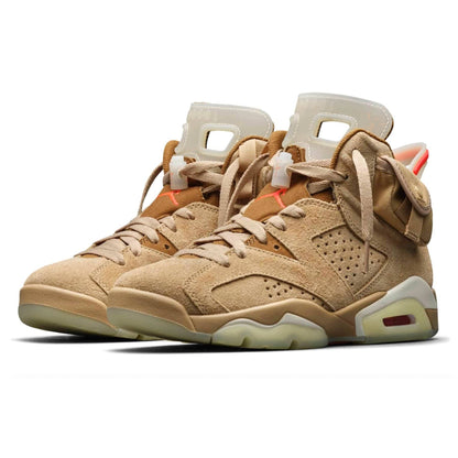 Travis Scott x Air Jordan 6 Retro 'British Khaki' — UK 3 | EU 35.5 | US 3.5 — Side View