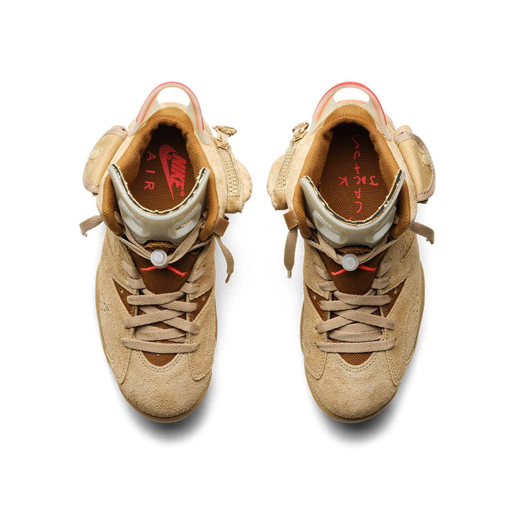 Travis Scott x Air Jordan 6 Retro 'British Khaki' — UK 3 | EU 35.5 | US 3.5 — Back View