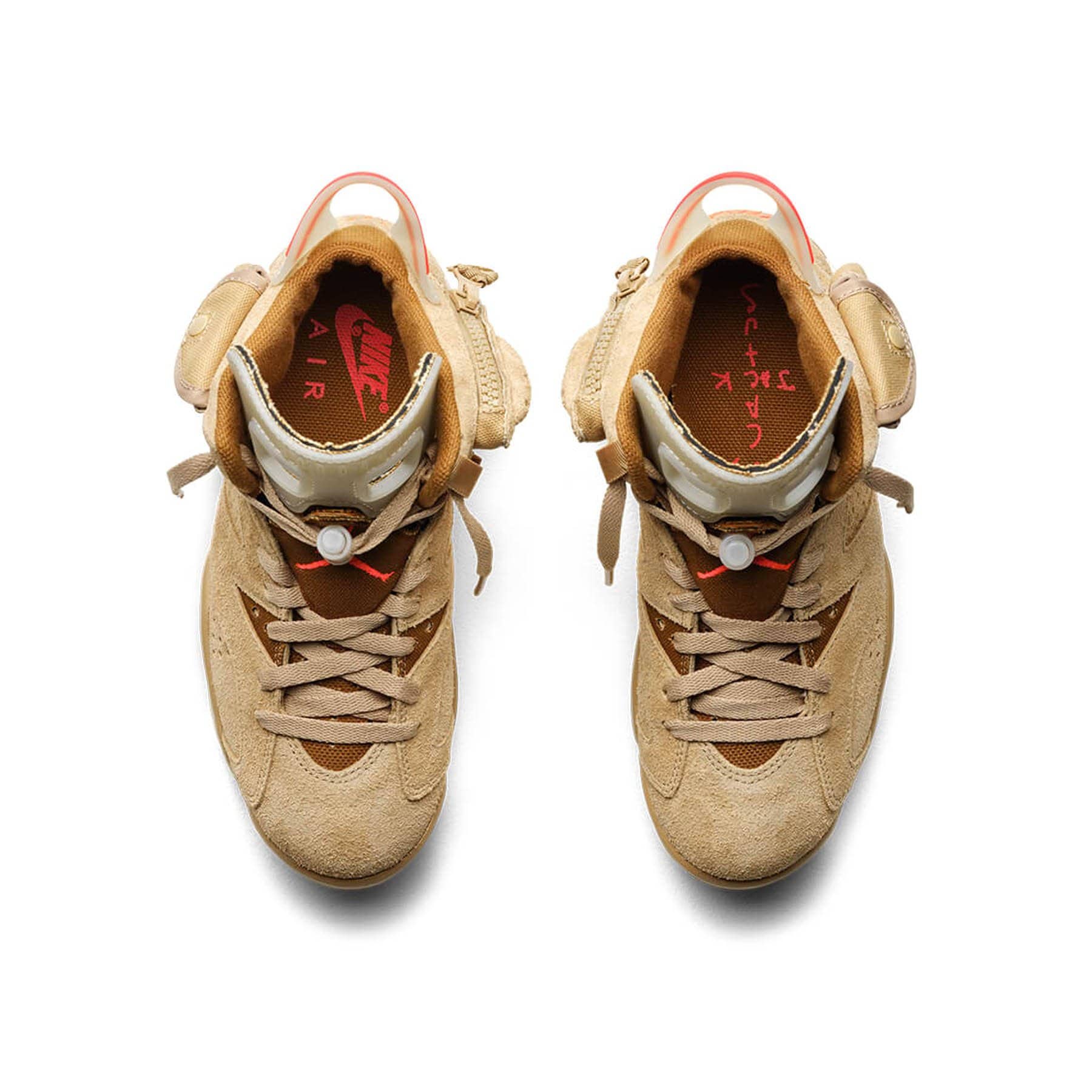 Travis Scott x Air Jordan 6 Retro 'British Khaki' — UK 3 | EU 35.5 | US 3.5 — Back View