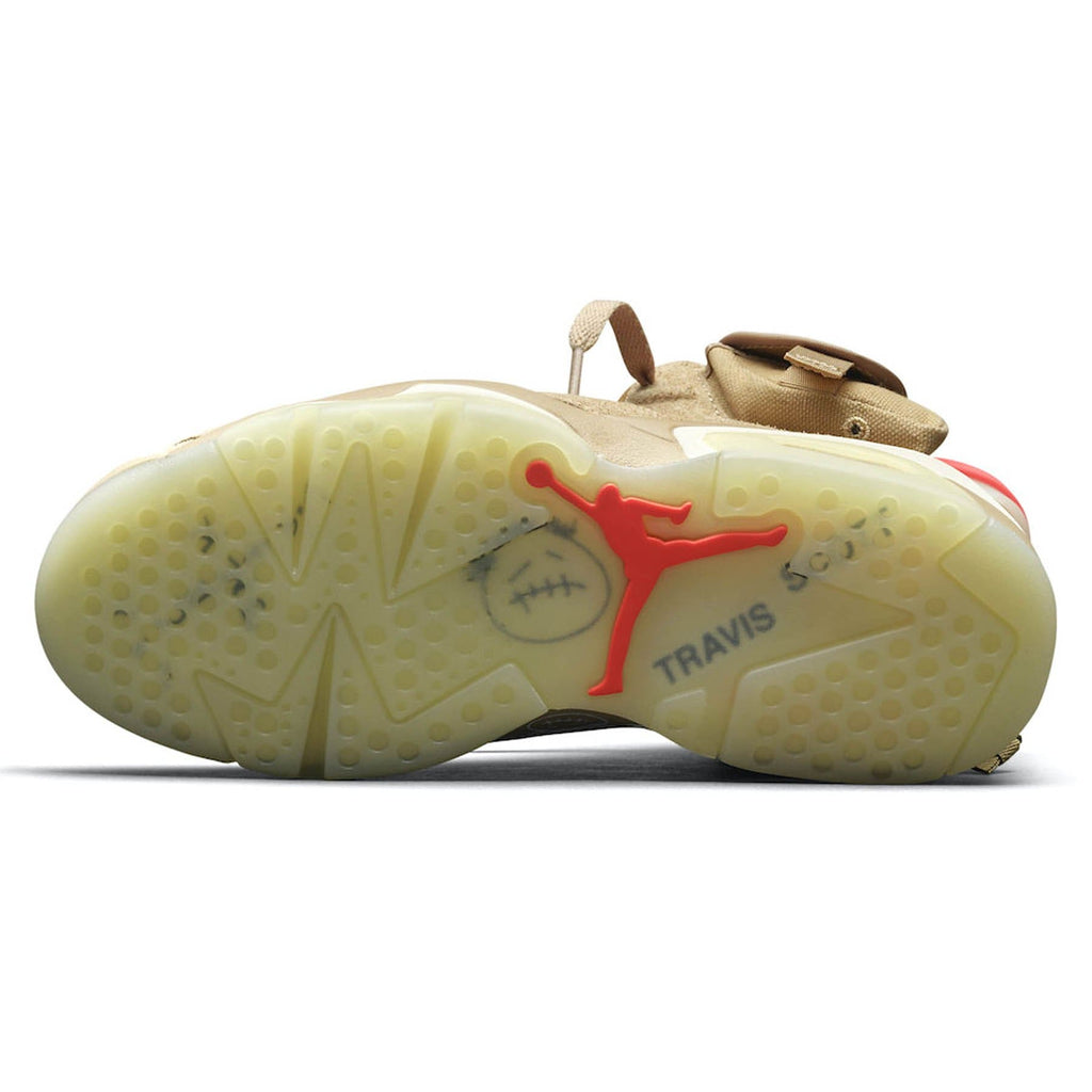 Travis Scott x Air Jordan 6 Retro 'British Khaki' — UK 3 | EU 35.5 | US 3.5 — Detail View
