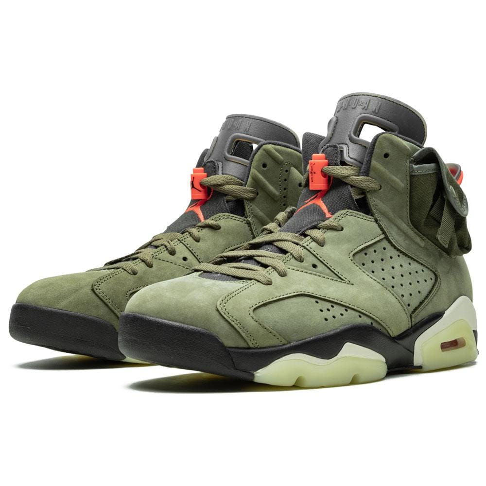 Travis Scott x Air Jordan 6 Retro 'Olive' — UK 3 | EU 35.5 | US 3.5 — Side View
