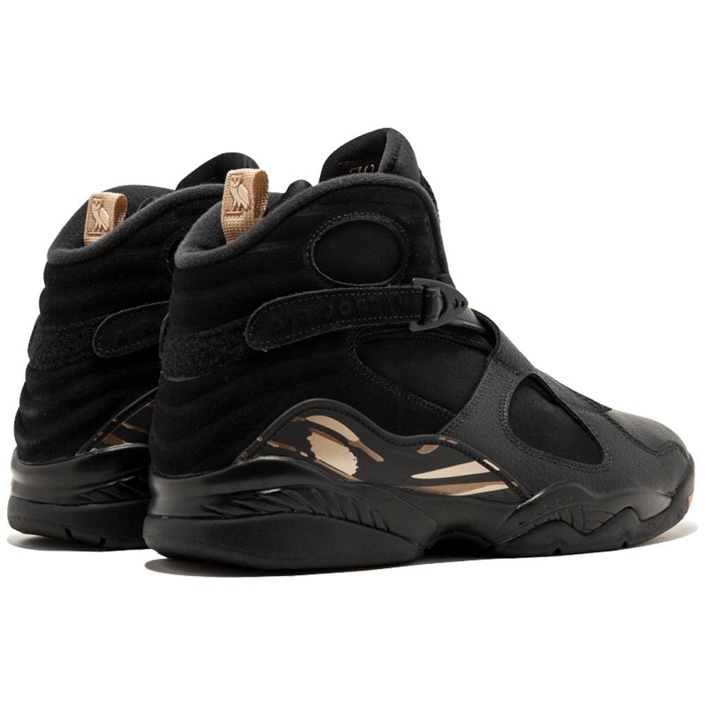 Air Jordan 8 OVO Black — UK 3 | EU 35.5 | US 3.5 — Back View