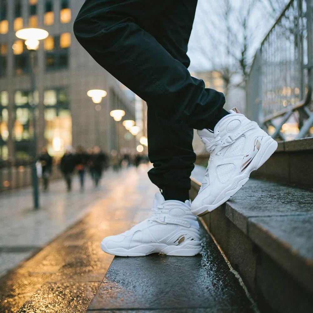 Air Jordan 8 OVO White — UK 3 | EU 35.5 | US 3.5 — Back View