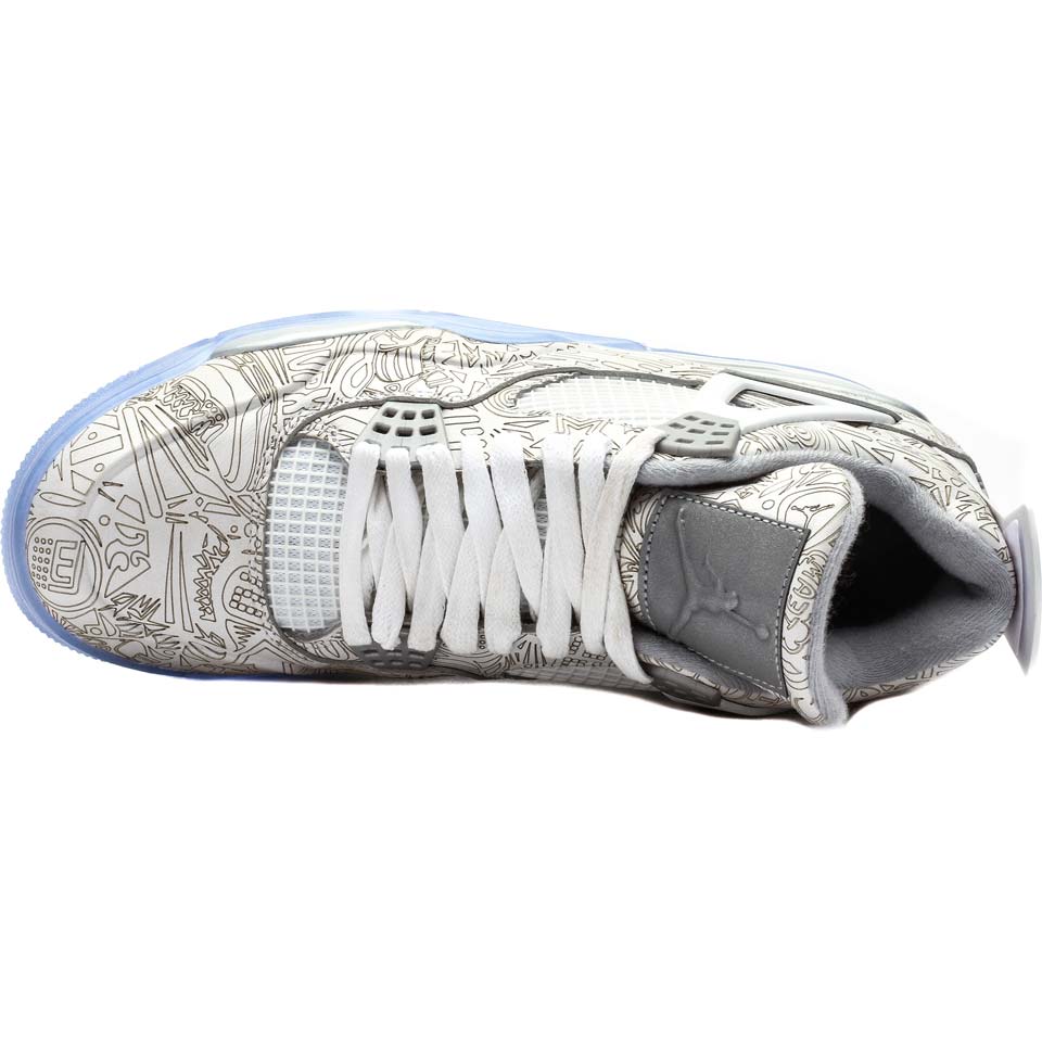 Air Jordan 4 Retro Laser — UK 3 | EU 35.5 | US 3.5 — Back View