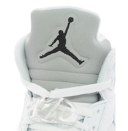 Air Jordan 5 Retro White-Metallic Silver — UK 3 | EU 35.5 | US 3.5 — Back View