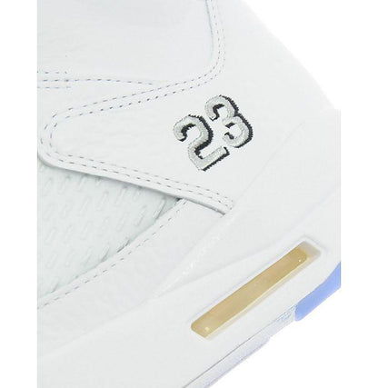Air Jordan 5 Retro White-Metallic Silver — UK 3 | EU 35.5 | US 3.5 — Top View