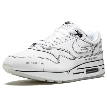 Nike Air Max 1 'Sketch Schematic - White' — UK 3 | EU 35.5 | US 3.5 — Detail View