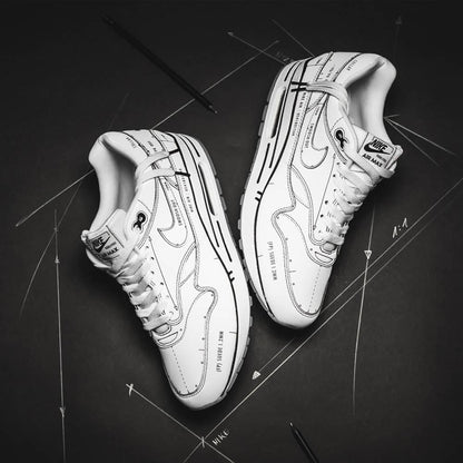 Nike Air Max 1 'Sketch Schematic - White' — UK 3 | EU 35.5 | US 3.5 — Alternate View 7