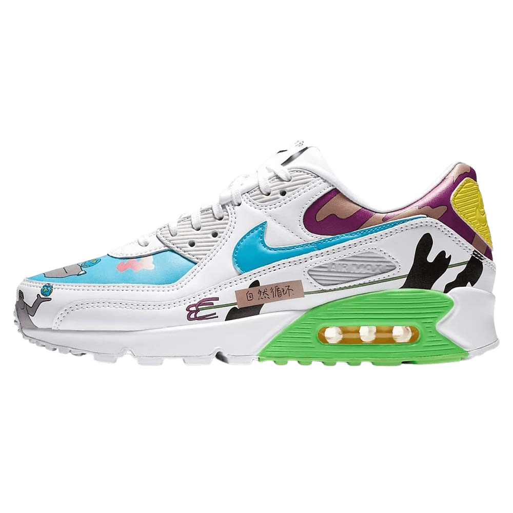 Ruohan Wang x Nike Air Max 90 Flyleather — UK 3 | EU 35.5 | US 3.5 — Front View