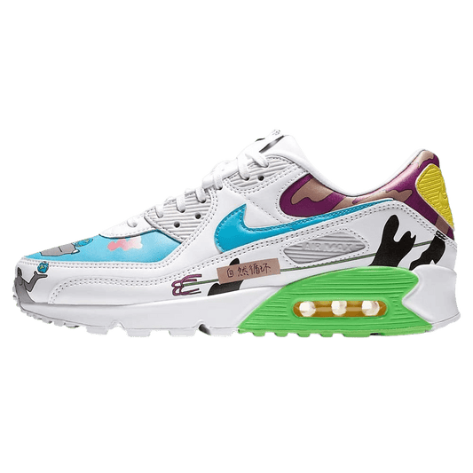Ruohan Wang x Nike Air Max 90 Flyleather — UK 3 | EU 35.5 | US 3.5 — Front View