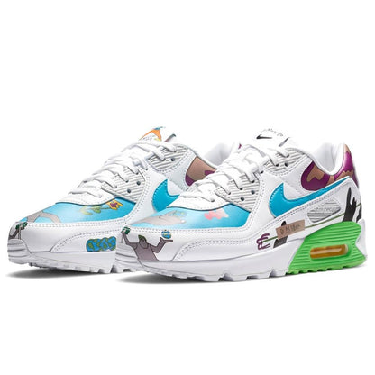 Ruohan Wang x Nike Air Max 90 Flyleather — UK 3 | EU 35.5 | US 3.5 — Side View
