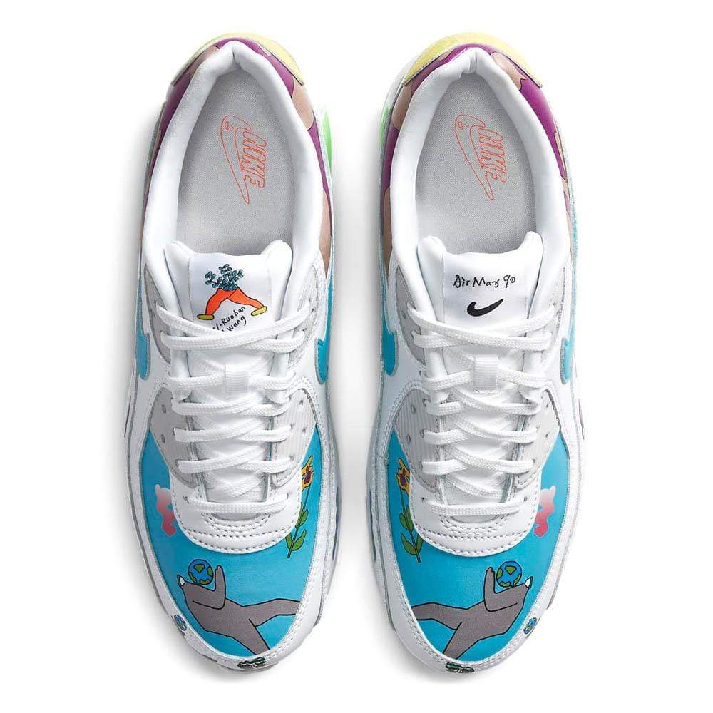 Ruohan Wang x Nike Air Max 90 Flyleather — UK 3 | EU 35.5 | US 3.5 — Back View