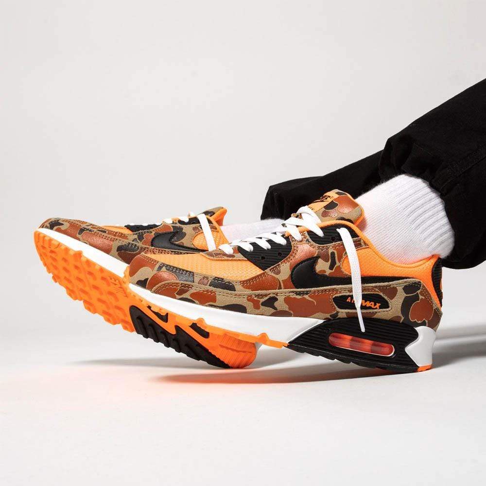 Nike Air Max 90 Orange Duck Camo — Lifestyle View