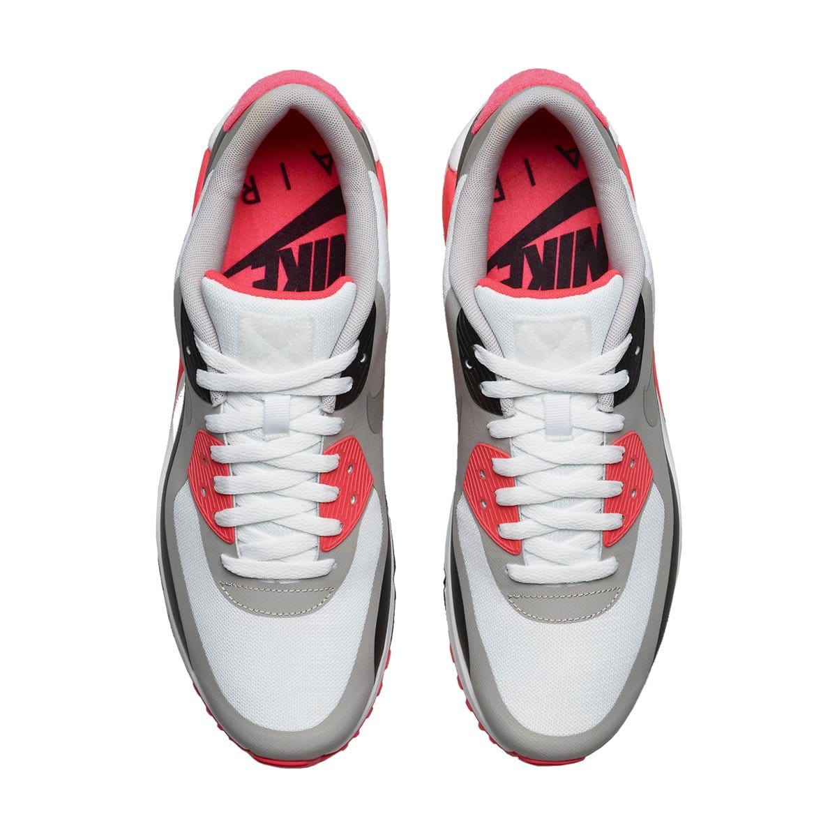 Nike Air Max 90 V SP "Patch" White - Cool Grey - Infrared Red — UK 3 | EU 35.5 | US 3.5 — Side View