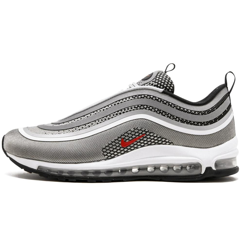 Nike Air Max 97 Ultra Metallic Silver-Varsity Red — UK 3 | EU 35.5 | US 3.5 — Front View