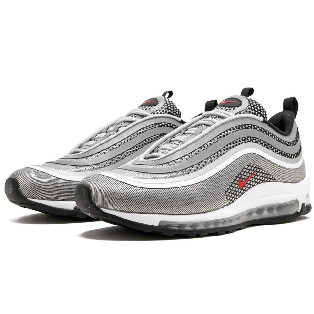 Nike Air Max 97 Ultra Metallic Silver-Varsity Red — UK 3 | EU 35.5 | US 3.5 — Side View