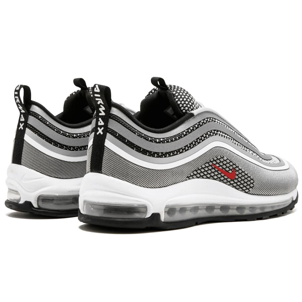 Nike Air Max 97 Ultra Metallic Silver-Varsity Red — UK 3 | EU 35.5 | US 3.5 — Back View