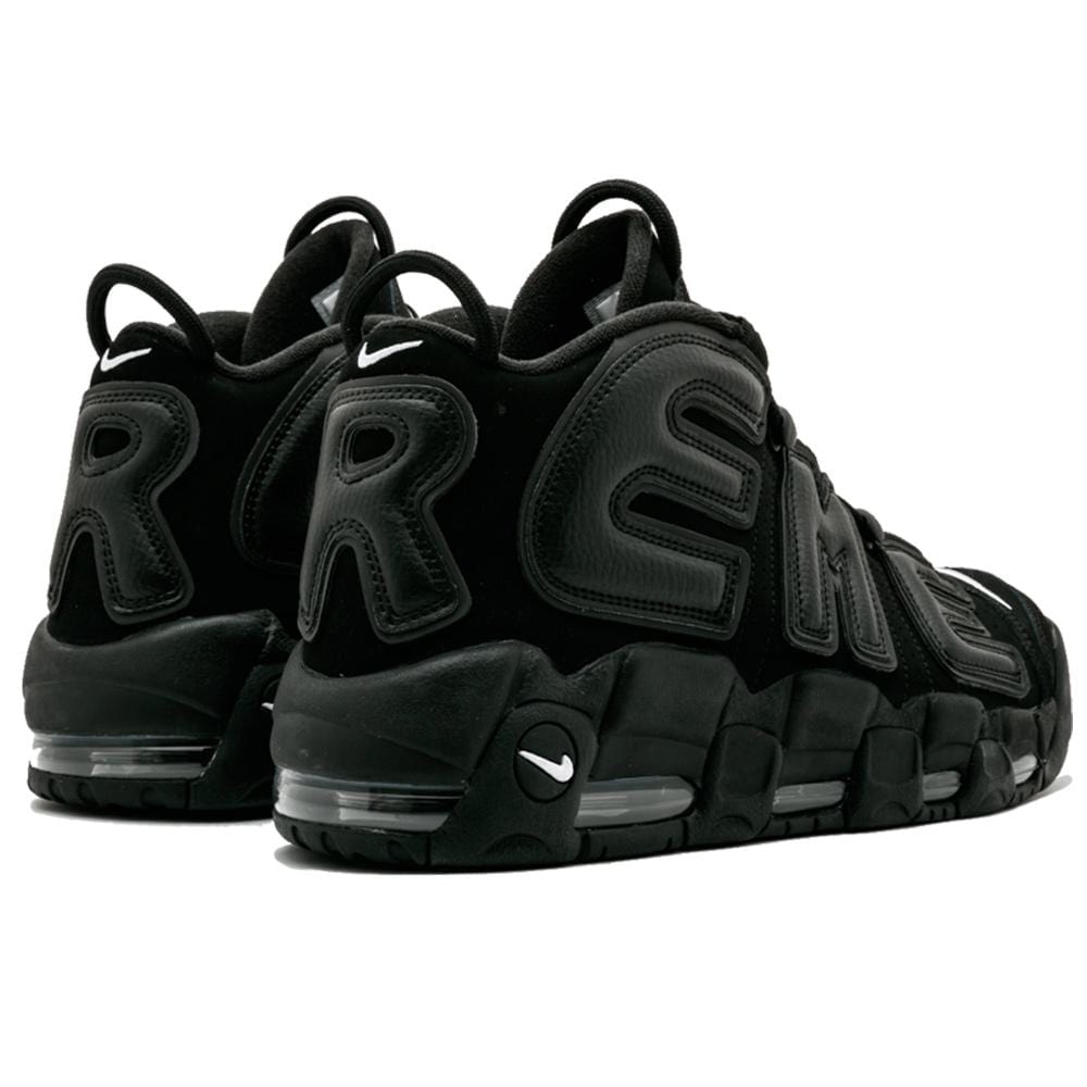 Supreme X Nike Air More Uptempo "Black" — UK 3 | EU 35.5 | US 3.5 — Back View